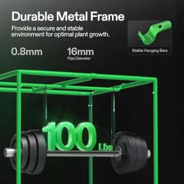 VIVOSUN S336 3x3 Grow Tent, 36"x36"x72" High Reflective Mylar with Observation Window and Floor Tray for Hydroponics Indoor Plant for VS2000/VS3000