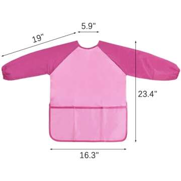 Kopokita Kids Art Smock, Kids Painting Apron, Waterproof Children Artist Smock with Long Sleeve with...