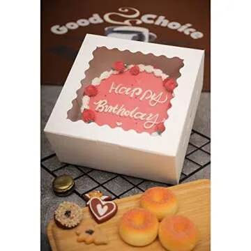 Elegant 10x10x5 Bakery Cake Boxes - 18 Pack Bundle