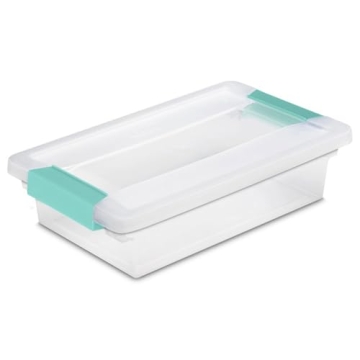 Sterilite 12-Pack Clip Box - Clear Storage for Crafts, Supplies, and Office Items