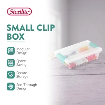 Sterilite 12-Pack Clip Box for Crafts and Office Storage