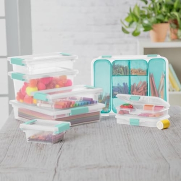 Sterilite 12-Pack Clip Box for Crafts and Office Storage