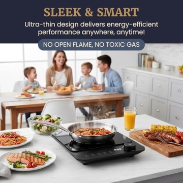 Elite Gourmet EIND57B SlimStore™ Induction Cooktop - Ultra Thin & Efficient Cooking Solution