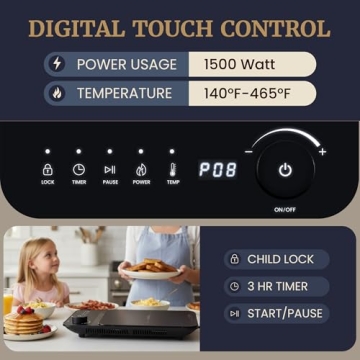Elite Gourmet Induction Cooktop with Touch Controls