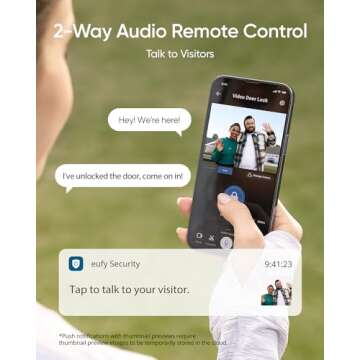 eufy Video Smart Lock S330, 3-in-1 Camera+Doorbell+Fingerprint Keyless Entry Door Lock, Smart Wi-Fi Deadbolt for Front Door, App Remote Control, No Monthly Fee, SD Card Required, Chime Included