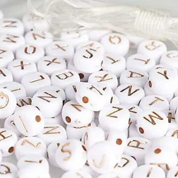 500 Pcs Acrylic Alphabet Letter Beads for Jewelry Making