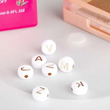 500 Pcs Acrylic Alphabet Letter Beads for Jewelry Making