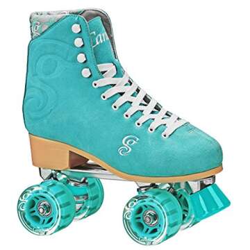 ROLLER DERBY Candi Girl U774 Carlin Quad Artistic Roller Skates Seafoam Ladies sz 4