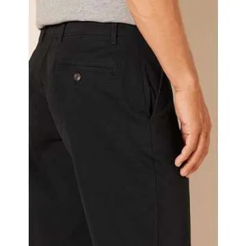 Amazon Essentials Men's Classic-Fit Casual Stretch Chino Pant, Black, 34W x 32L