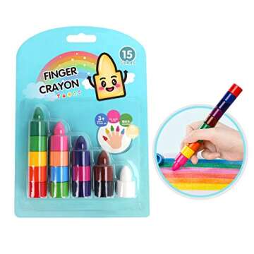 Toddlers Kids Crayons 15 Colors Safe and Fun