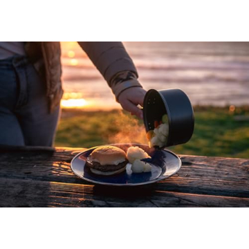 Stansport Enamel Tableware Set - 24 Pieces in Blue