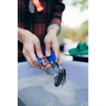 Stansport Enamel Tableware Set - 24 Pieces in Blue
