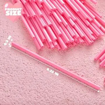 JOYIN 120 PCS Heart Shaped Pink Straws, Reusable Drinking Cute Straw for Cocktail Party, Birthday Party, Bridal Shower, Wedding Supplies