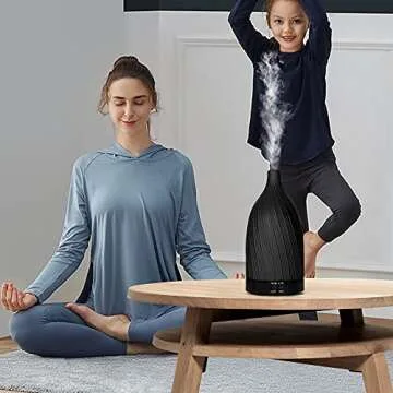 Essential Oil Diffuser Diffusers for Essential Oils Ceramic Essential Oil Diffuser Ceramic Oil Diffuser Color: Black…