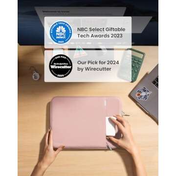 tomtoc 360° Protective Laptop Sleeve for 13-inch New MacBook Air M4 2025, M3/A3113, M2/A2681 M1/A23...