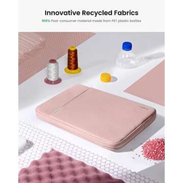 tomtoc 360° Protective Laptop Sleeve for 13-inch New MacBook Air M4 2025, M3/A3113, M2/A2681 M1/A2337 A2179 A1932 2024-2018, 13-inch MacBook Pro M2/A2686 M1/A2338, Water-Resistant Laptop Case Bag