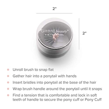 GIMME Beauty Snap Hair Brush & Pony Holder for Travel