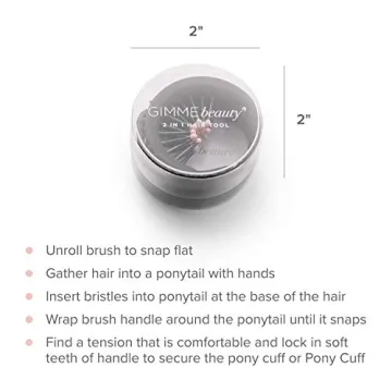GIMME Beauty Snap Hair Brush & Pony Holder for Travel