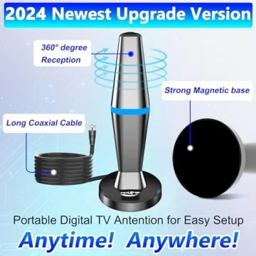 DGUPSP Digital TV Antenna with 360° Reception