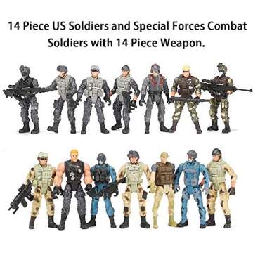 Nasidear 14 Pack Army Men Action Figures for Kids
