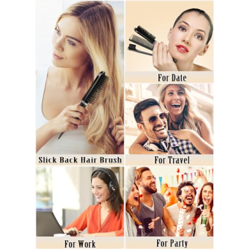 Slick Back Hair Brush Set for Flawless Styling