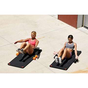 SPRI Hanging Exercise Mat, Fitness & Yoga Mat for Group Fitness Classes, Commercial Grade Quality with Reinforced Holes, 71"L x 23"W x 3/8" Thick