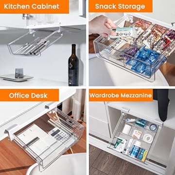 Vacane Under Shelf Pull Out Drawer - Smart Storage Organizer