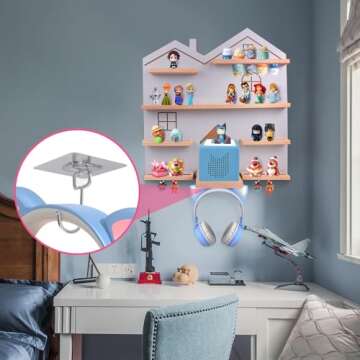 Givilio Large Tonie Shelf for Toniebox - Toniebox Storage for All Your Tonie Accessories, toniebox Characters and toniebox Figures, Display Collection, Display Dolls(Grey)
