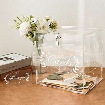 Aytai Acrylic Wedding Card Box - Secure & Stylish Solution