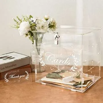 Aytai Acrylic Wedding Card Box - Secure & Stylish Solution