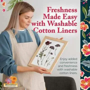 Microfleur - Max Microwave Flower Press Refill Pack - Floral Art Crafting Accessory, Creative Pressing, DIY Handicrafts Creations for Plant Lovers, Replacement Washable Cotton Liners - 9" (23 cm)