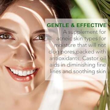 yzohu Black Castor Oil, Castor Oil Organic Cold Pressed Unrefined, Castor Oil for Body Eyelashes and Eyebrows, Black Castor Oil for Hair Growth, Organic Castor Oil Glass Bottle (120ml)