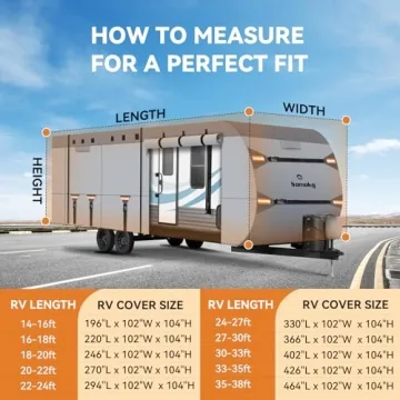 Top-Rated RV Cover for 35-38 FT Heavy Duty Protection