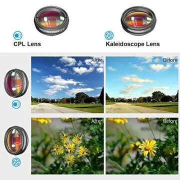 Apexel Camera Phone Lens Kit -Remote Shutter+ Phone Tripod+ 6 in 1 Phone Lens -Metal 16X Telephoto Zoom Lens/Wide Angle/Macro/Fisheye/Kaleidoscope/CPL for iPhone 11 XS X 8 7 Plus Samsung OnePlus Phone
