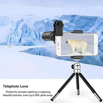 Apexel Camera Phone Lens Kit -Remote Shutter+ Phone Tripod+ 6 in 1 Phone Lens -Metal 16X Telephoto Zoom Lens/Wide Angle/Macro/Fisheye/Kaleidoscope/CPL for iPhone 11 XS X 8 7 Plus Samsung OnePlus Phone