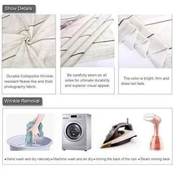 econious Wood Backdrop, 5x7ft Natural Wood Texture Photo Backdrops for Kids Birthday Party, Wedding, Photo and Video Shoot, Resistant Fleece-Like Cloth Fabric, with Rod Pocket (Backdrop Only)