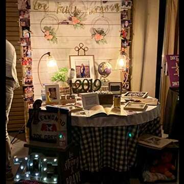 econious Wood Backdrop, 5x7ft Natural Wood Texture Photo Backdrops for Kids Birthday Party, Wedding, Photo and Video Shoot, Resistant Fleece-Like Cloth Fabric, with Rod Pocket (Backdrop Only)