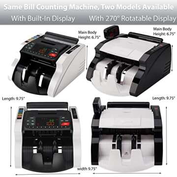 GStar Money Counter with UV/MG/IR Counterfeit Bill Detection Plus External Display with Warranty, Am...