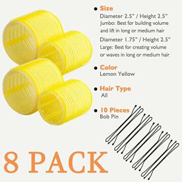 Jumbo Size Hair Roller Set - Heat-Free Curling Solution