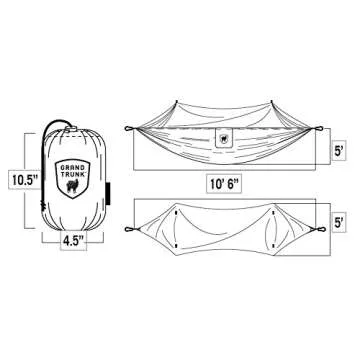 Grand Trunk Skeeter Beeter Pro Mosquito Hammock: Portable Bug Prevention Hammock with Carabiners and Hanging Kit - Perfect for Outdoor Adventures, Backpacking, and Camping Trips