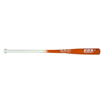 Bamboo Bats by Pinnacle Sports Equipment INC. - 34" Adult Fungo Bat, White Handle/Orange Barrel