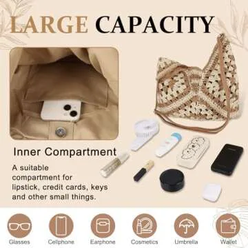 Stylish Straw Hobo Beach Bag for Women – Versatile & Chic