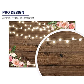 Allenjoy 7x5ft Rustic Floral Backdrop for Parties