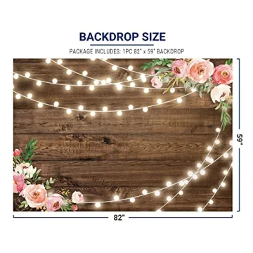 Allenjoy 7x5ft Rustic Floral Backdrop for Parties