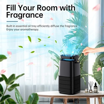 POMORON 4-in-1 Air Purifier with HEPA Filter for Home