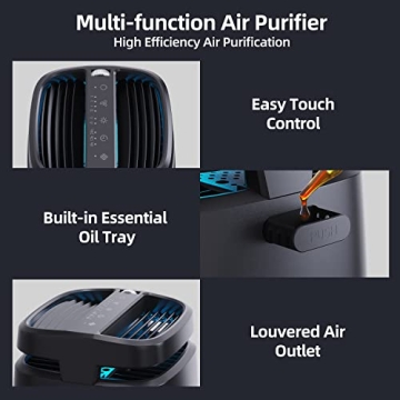 POMORON 4-in-1 Air Purifier with HEPA Filter for Home