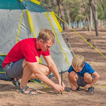 NHZ Heavy Duty 15” Ground Rebar Stakes for Outdoor Stability