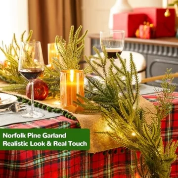 9FT Prelit Christmas Pine Garland with Lights