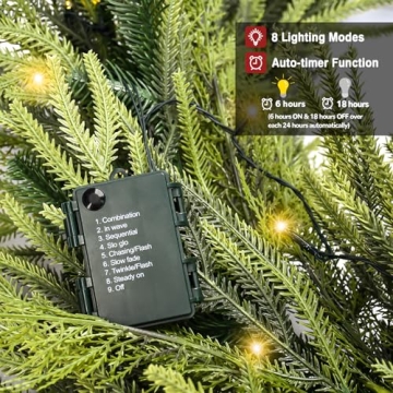 9FT Prelit Christmas Pine Garland with Lights