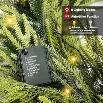 9FT Prelit Christmas Pine Garland with Lights